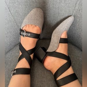 Topshop ballerina wrap heels - size 36/6